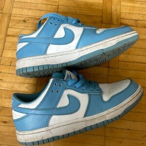 Blue Nike shoes